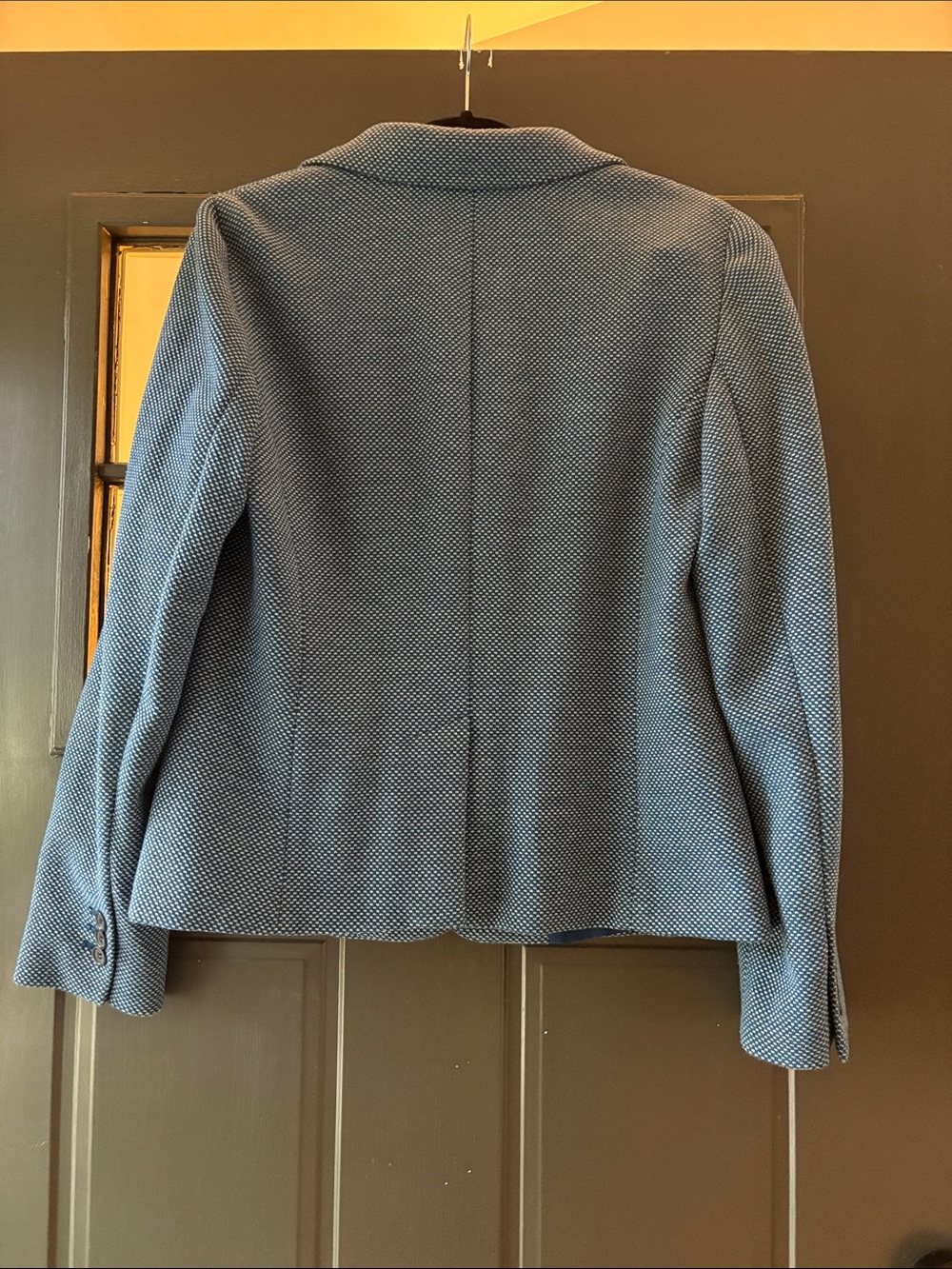 Talbots Light Blue Textured Single-Button Blazer - Picture 3 of 5